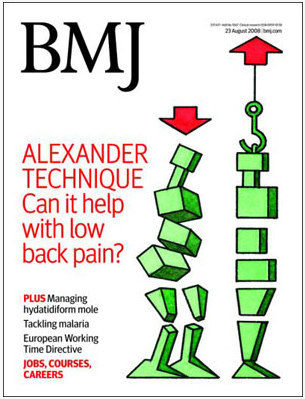 British Medical Journal cover on back pain and the Alexander Technique