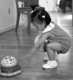 child squatting